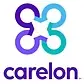 Logo of Carelon, a healthcare service provider, featuring interlocking shapes in purple and blue, representing connectivity and support.