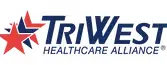 TriWest Healthcare Alliance logo, featuring red and blue stars, representing insurance options for mental health services at SagePoint Behavioral Health.