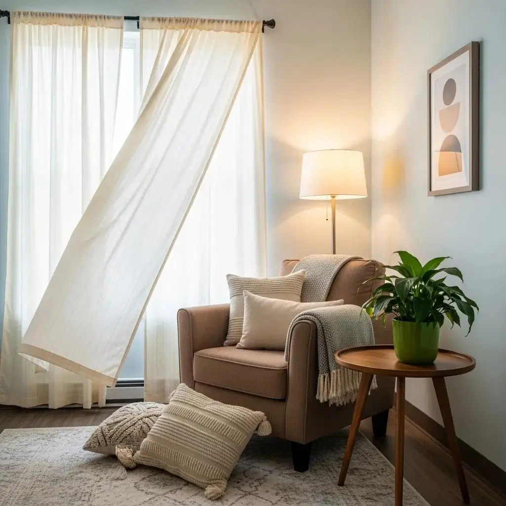 Inviting therapy room with comfortable seating and calming decor, symbolizing trust in mental health care